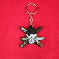 Durable Roronors Zoro Straw Hat Crew Jolly Roger Keychain