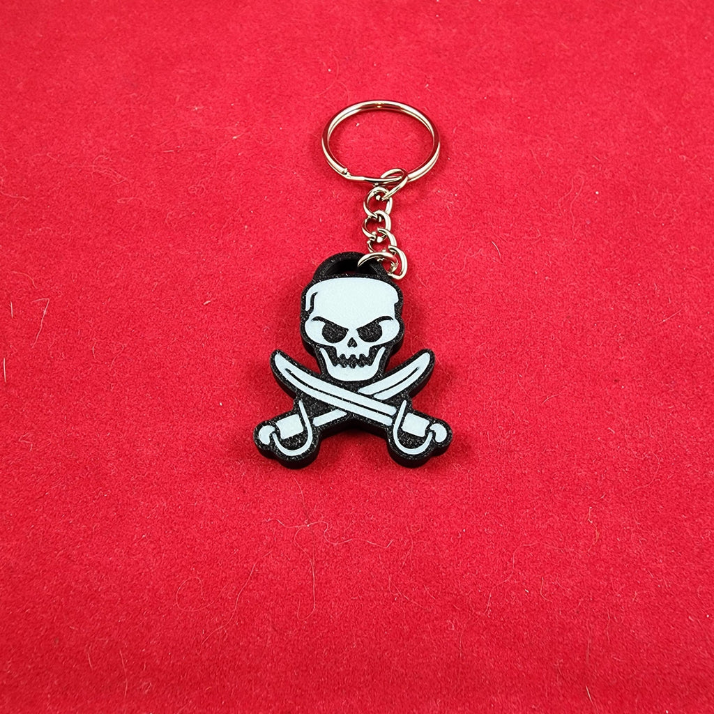Durable Skeleton and Pirate Keychains set of 6