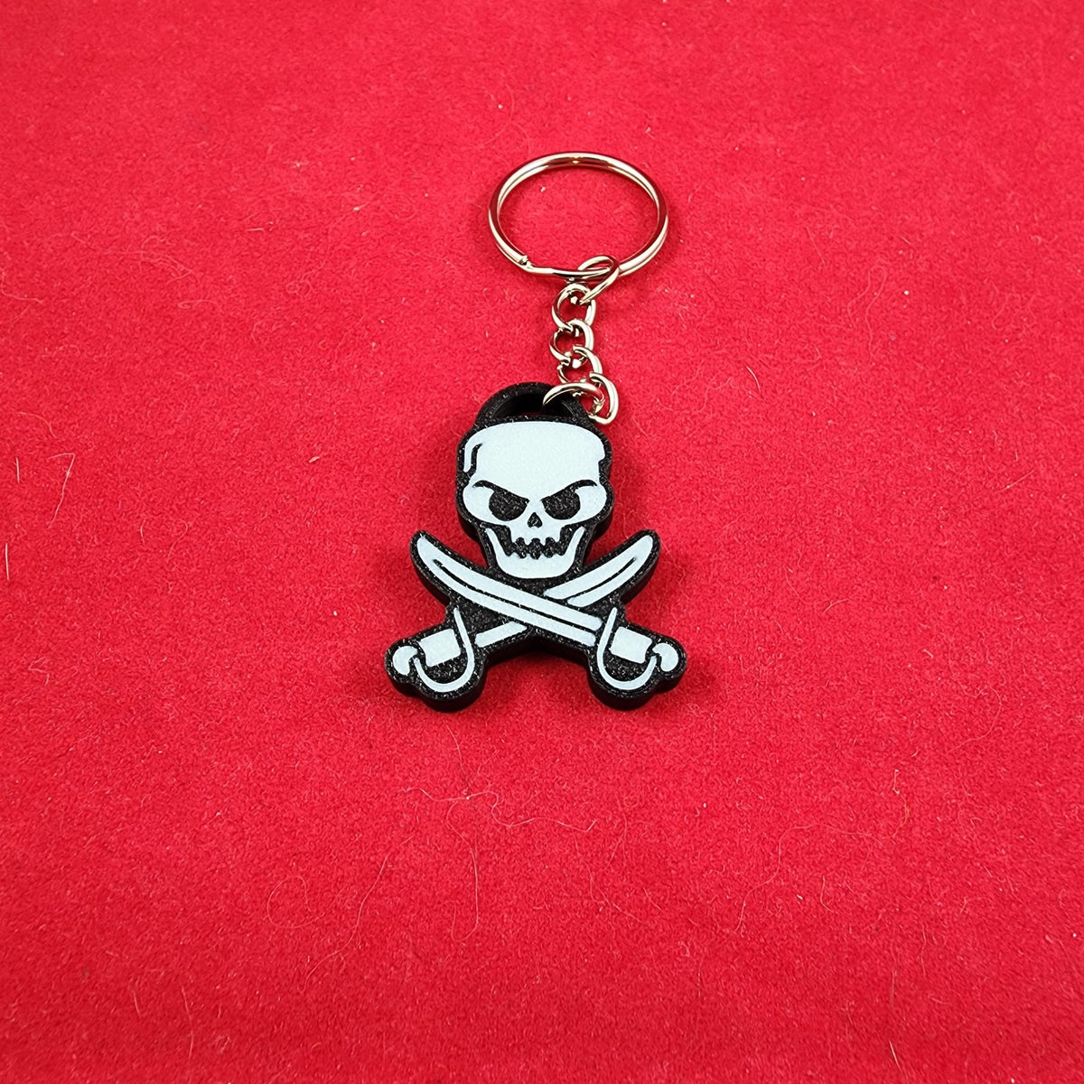 Durable Skeleton and Pirate Keychains set of 6