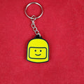 Durable Yellow Classic Space Face Keychain