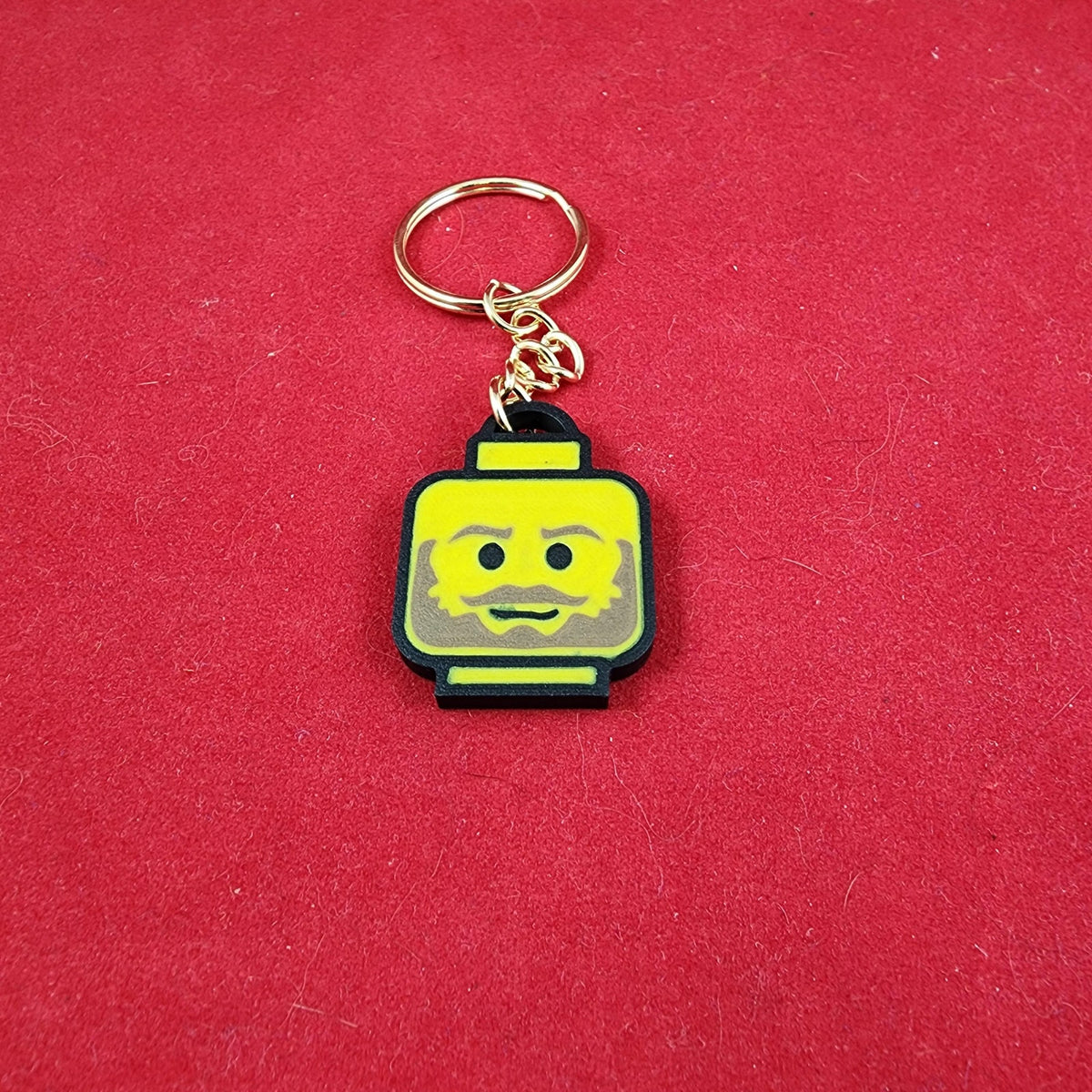 Durable Classic King Face Keychain