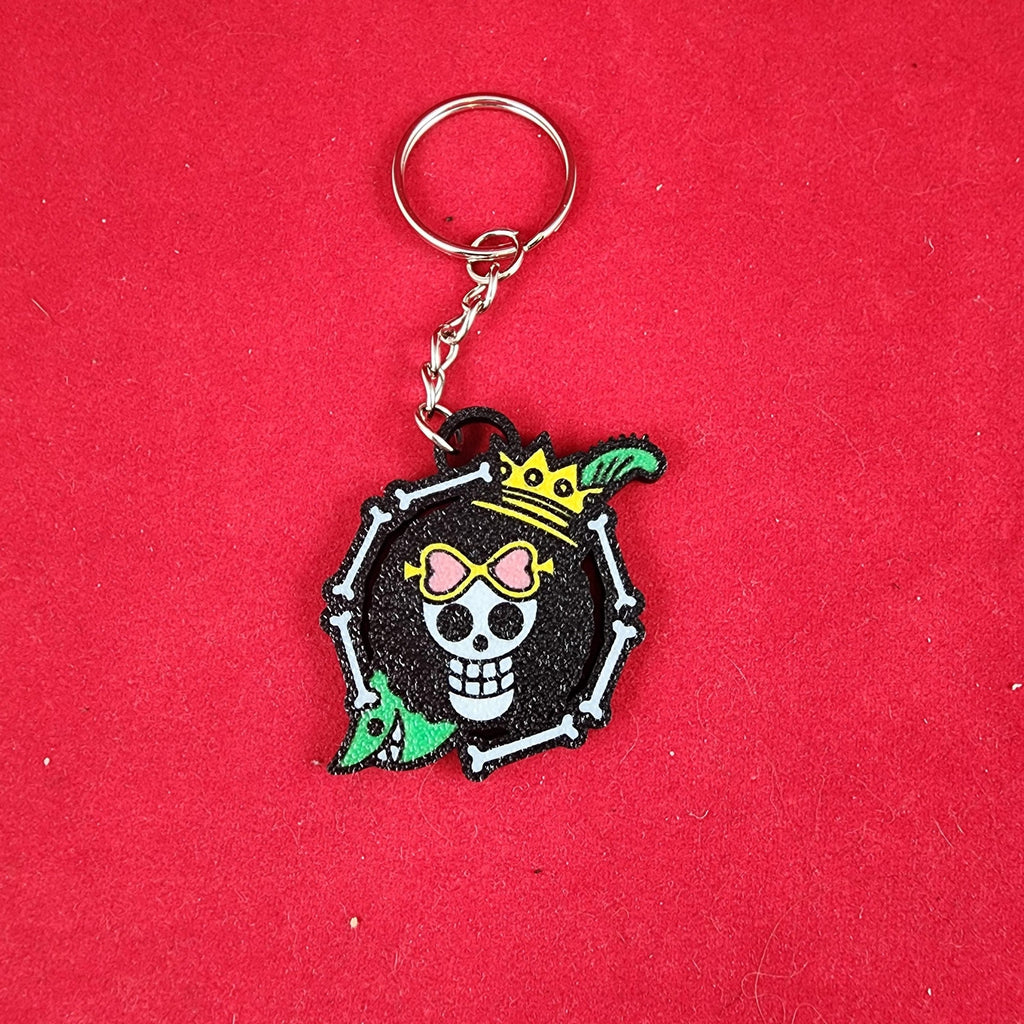 Durable Straw Hat Crew Jolly Roger Keychains set of 10