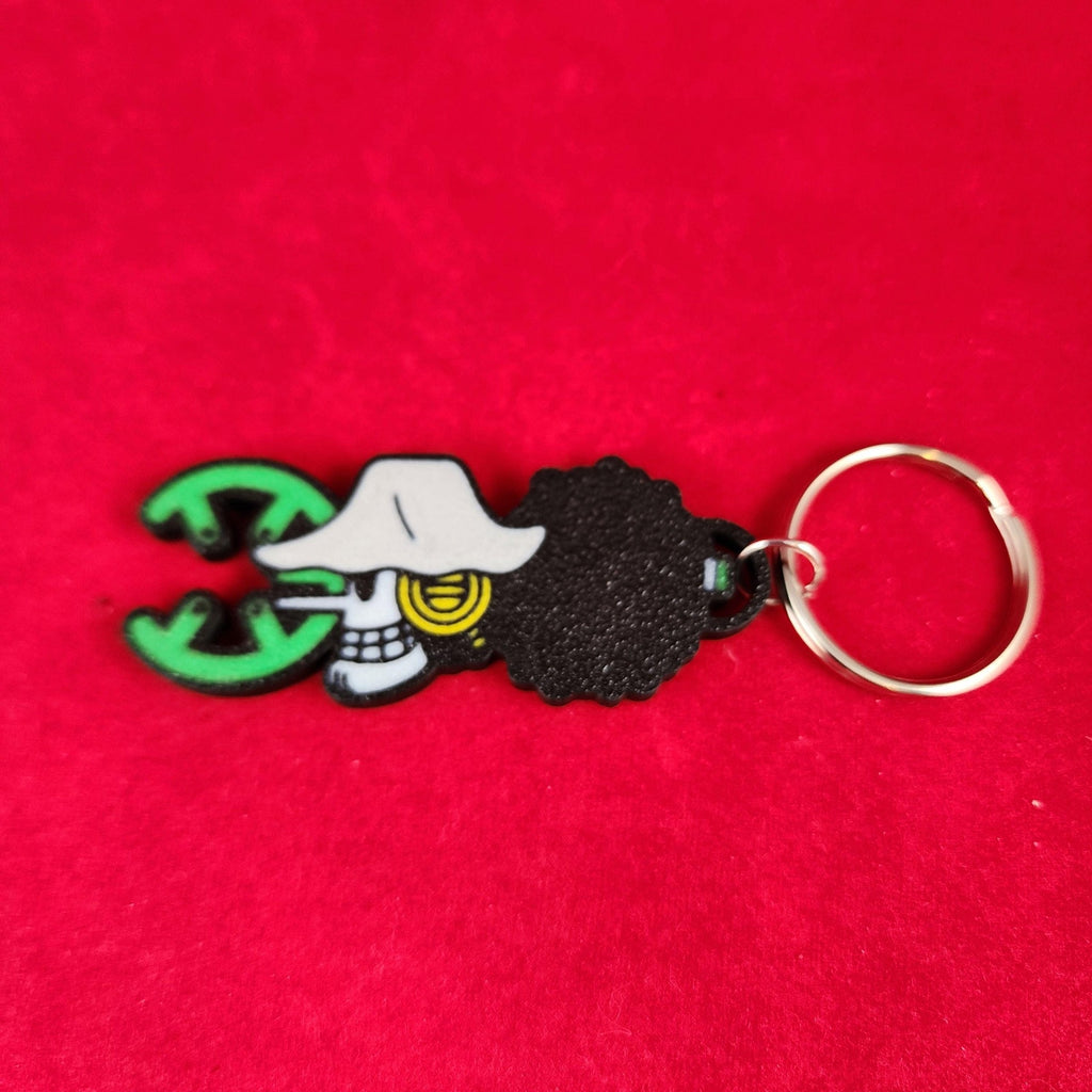 Durable Straw Hat Crew Jolly Roger Keychains set of 10