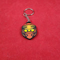 Durable Red and Orange Ninja head Keychain