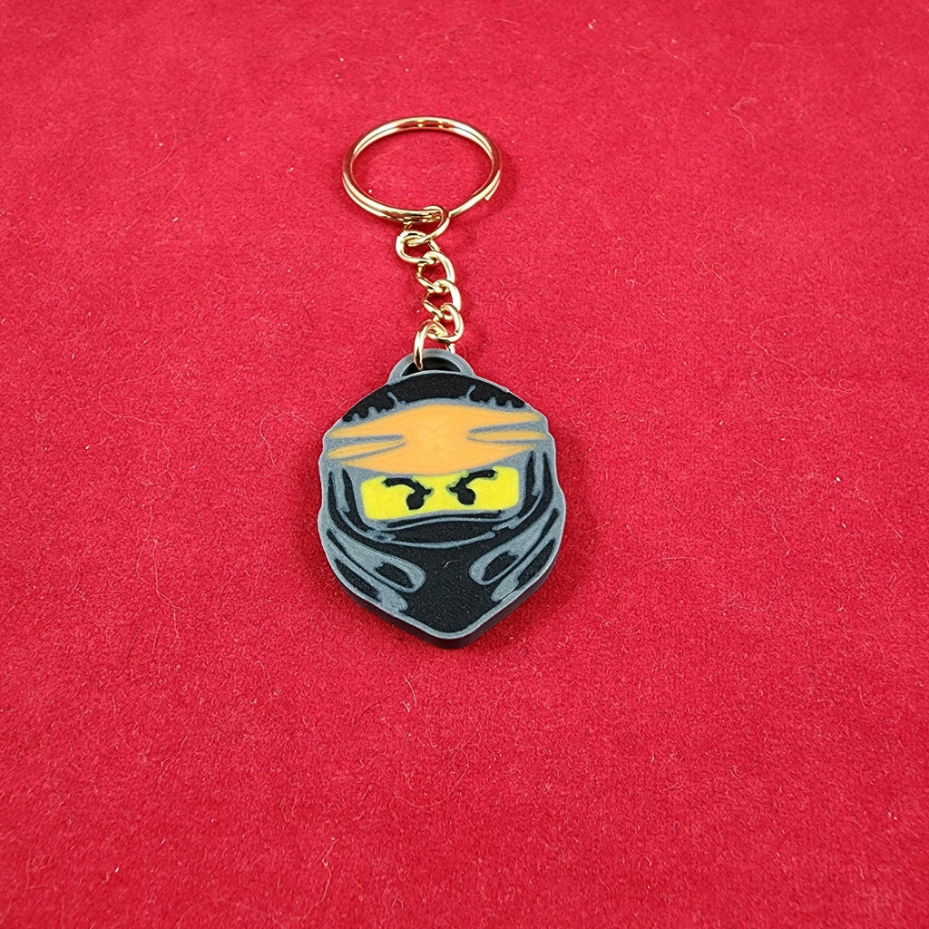 Durable Ninja head Keychains Set of 6