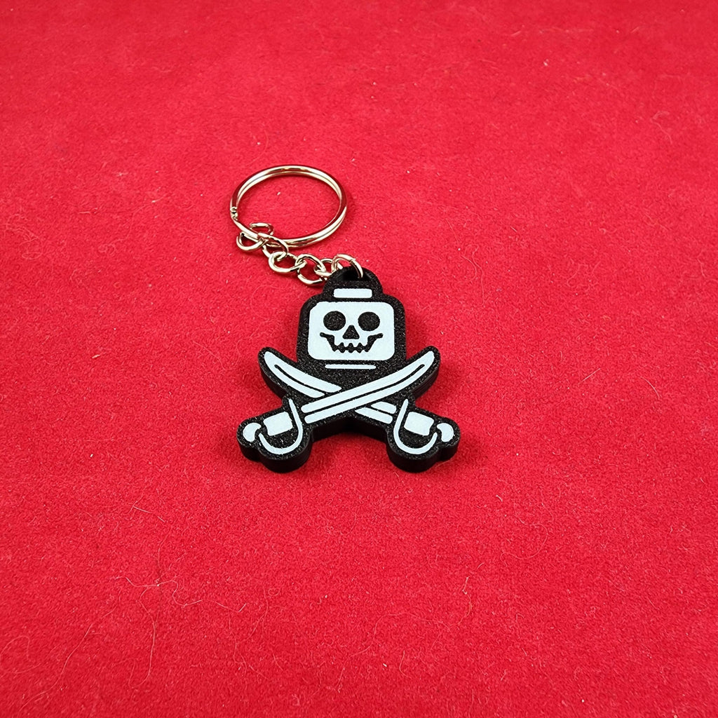 Durable Skeleton and Pirate Keychains set of 6