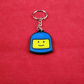 Durable Blue Classic Space Face Keychain