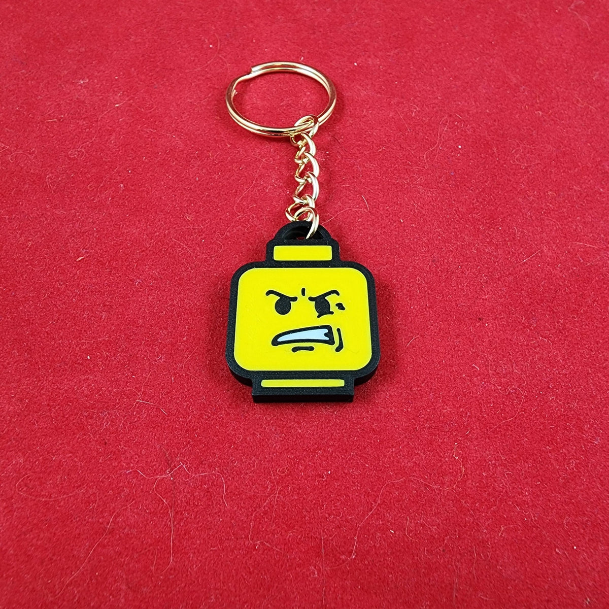 Durable Classic Angry Face Keychain