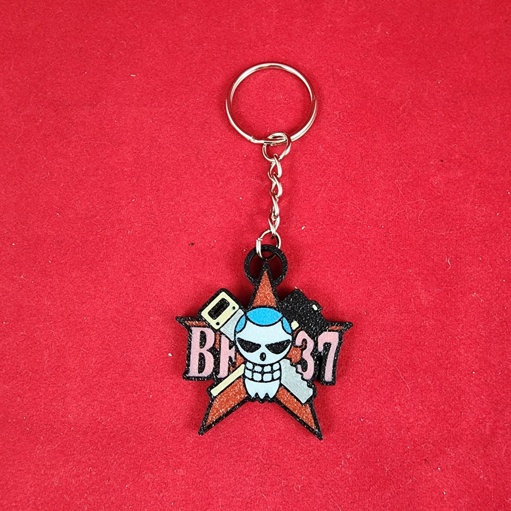 Durable Straw Hat Crew Jolly Roger Keychains set of 10