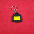 Durable Black Classic Space Face Keychain