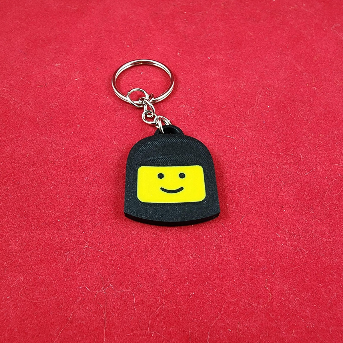Durable Black Classic Space Face Keychain