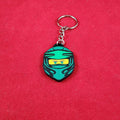 Durable Green Ninja head Keychain