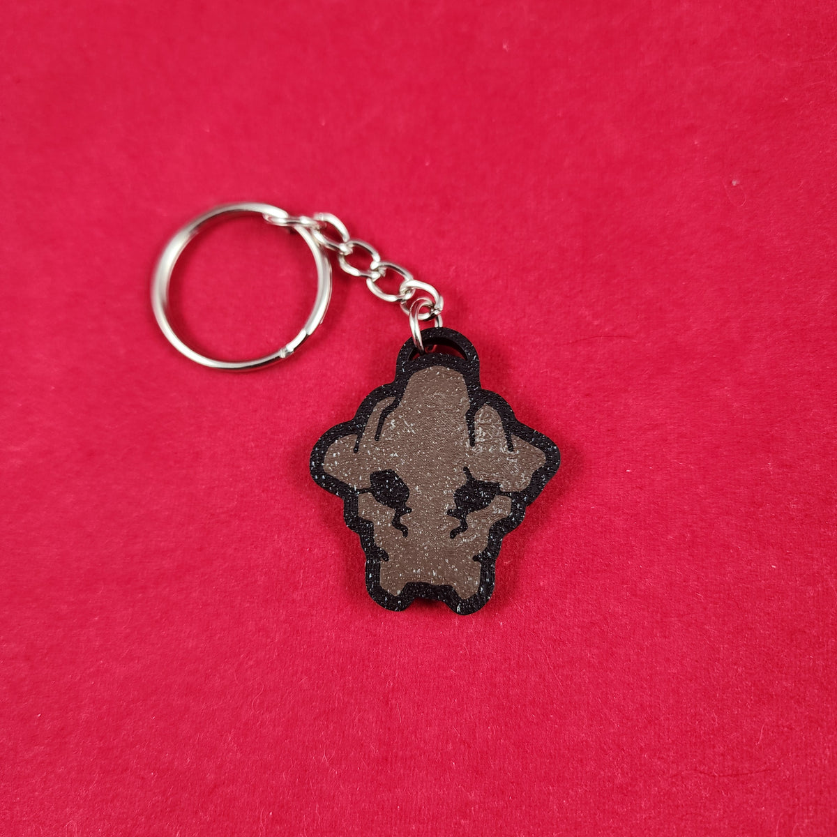 Durable Black and Orange Ninja Dragon Logo Keychain