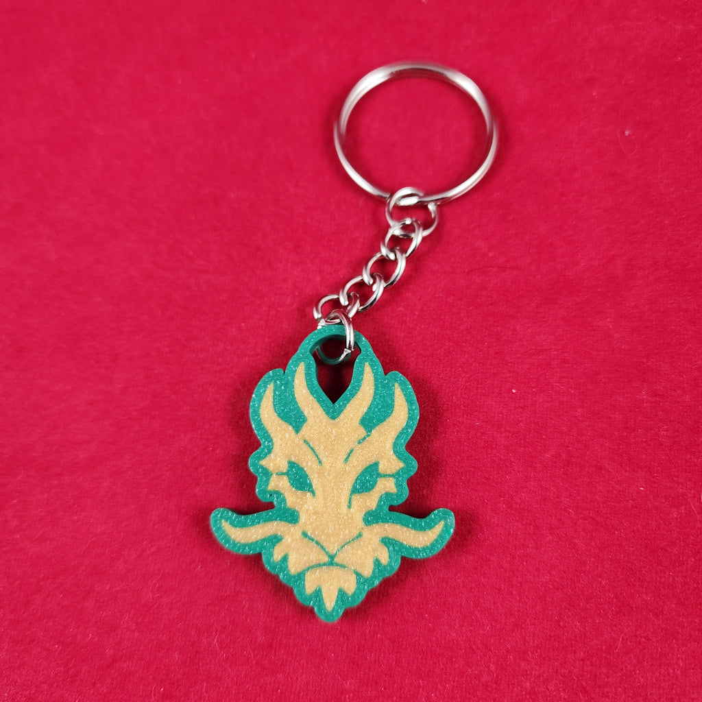 Durable Ninja Dragon Logo Keychains Set of 6