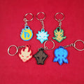 Durable Ninja Dragon Logo Keychains Set of 6