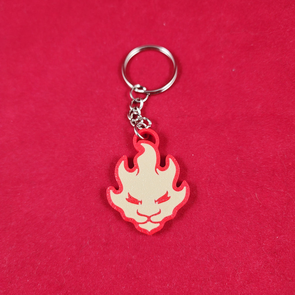 Durable Ninja Dragon Logo Keychains Set of 6