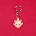 Durable Red and Orange Ninja Dragon Logo Keychain