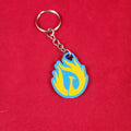 Durable Gray and Blue Ninja Dragon Logo Keychain