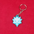 Durable White and Blue Ninja Dragon Logo head Keychain